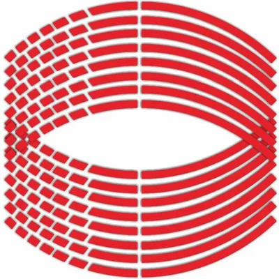 Immagine prodotto di INF Adesivi Decorativi Personalizzati per Pneumatici Auto e Moto - Set Rosso