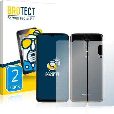 Produktbild von 2x BROTECT Schutzfolie für OnePlus 6T McLaren (Vorder + Rückseite) Folie Matt Entspiegelt