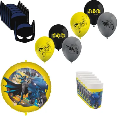 Produktbild von 21-tlg. Batman Rogue Rage Party Set für Kindergeburtstag