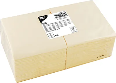 Produktbild von 250 Servietten, 3-lagig 1/4-Falz 24 cm x 24 cm rot