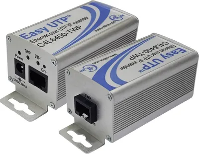 Two silver network extenders are shown in a studio setting.