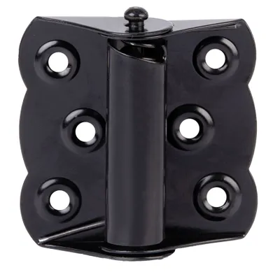 Obrázek produktu pro Alberts 839994 Závěsy | samozavírací | potažené černým plastem | 70 x 65 x 22 mm | sada 6 kusů
