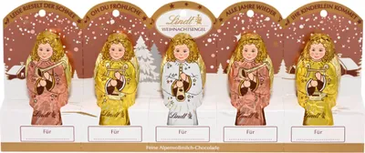 Zdjęcie produktu dla Czekoladowe figurki Lindt Mini Angel Metallic perforowane 5 wgłębień 50g