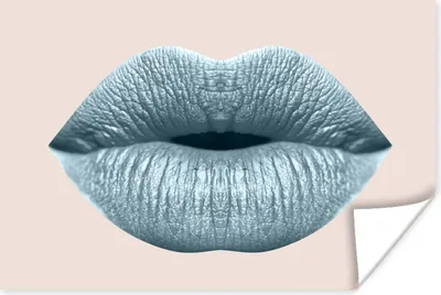 Produktbild von MuchoWow® Poster Lippen - Pastell - Grau 30x20 cm - Plakate - Print