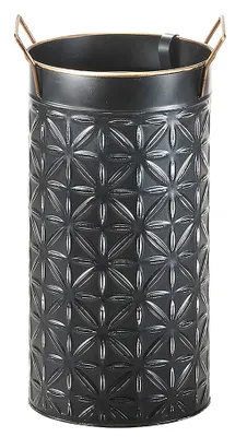 Produktbild von Kobolo stojak na parasole STROKE - metalowy - czarny - wys. 43 cm - parasol parasol do przechowywania parasoli pojemnik na wodę biuro
