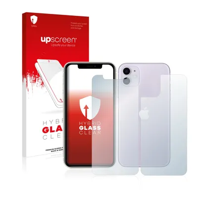 Produktbild von upscreen Schutzglas für Apple iPhone 11 (Display+Rückseite) Schutzfolie Panzer Folie Glas Display Schutz klar
