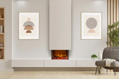 Produktbild von Acantha Aspire 50 Panorama Elektrokamin mit 3D LED Flammeneffekt, Maße 49cm x 55,5 cm x 23,5 cm, Heizleistung 1kW - 2kW