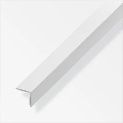 Produktbild von alfer Winkel 1 m, 20 x 20 mm PVC (Kunststoff) glatt Edelstahloptik