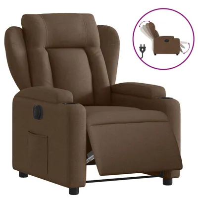 Produktbild von vidaXL Relaxsessel Elektrisch Braun Stoff