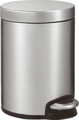 Image de Poubelle à pédale EKO Serene 5 litres, acier inoxydable mat, 26,5 x 20,3 x 29 cm