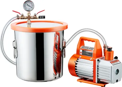 Zdjęcie produktu dla Pompa próżniowa SucceBuy 99 l/min z komorą odgazowującą 11,36 l i wężem 1,5 m