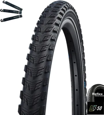 Immagine prodotto di Schwalbe Marathon 365 1 x GreenGuard E-50 nero con Reflex 47-622 (28 x 1,75) incl. leve per pneumatici maxxi4you