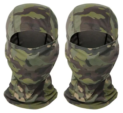 Productafbeelding van Tactische stormmutsen, camouflage, 2 stuks, polyester, winddicht, geschikt voor outdoor sport, motorrijden en hardlopen, maat 56-60