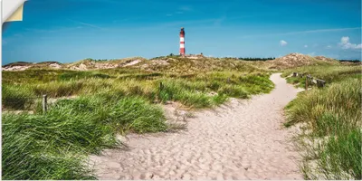 Produktbild von ARTland Wandbild, selbstklebend Leuchtturm auf der Insel Amrum Größe: 40x20 cm