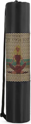 Produktbild von 11,8 x 27,5 InchYoga Mat Mesh-Tasche Leichte, atmungsaktive Sportgymnastik-Tasche Kordelzug-Aufbewahrungssack