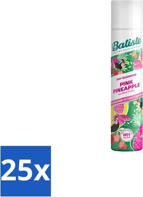 Produktbild von Batiste – Pink Pineapple – Trockenshampoo – Frischer süßer Duft – Erfrischt und verleiht Volumen – 200 ml - Vorteilspack - 25 Stücke