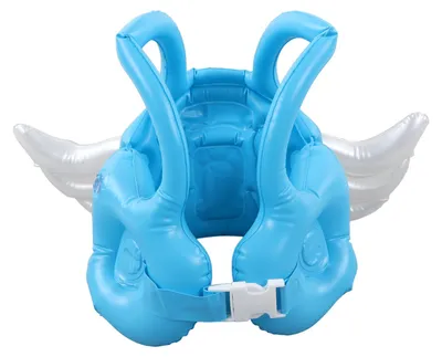 Immagine prodotto di Giubbotto di salvataggio gonfiabile, graziosa forma da angelo, galleggiante, per bambini dai 3 agli 8 anni, blu