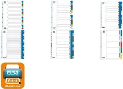 Produktbild von Oxford Kunststoff-Register, Zahlen, A4, farbig, 10-teilig (61002619)