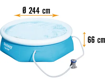 Produktbild von Bestway Fast Set™ Pool Set 244x66 cm, mit Filterpumpe