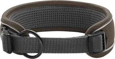 Produktbild von Hundehalsband Nylon L braun/grau