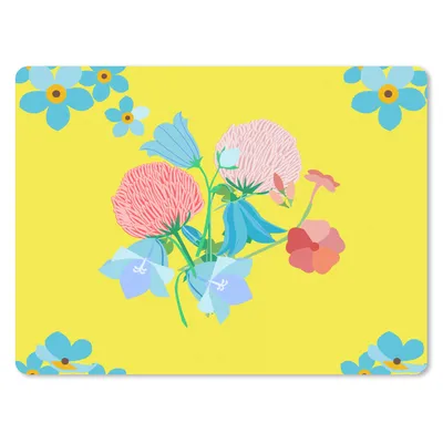 Produktbild von MuchoWow® Mauspad Mousepad Blumen - Blumenstrauß - Frühling - Muster 40x30 cm - Mousepads - Maus Mat - Pad - Mausunterlage - Anti Rutsch
