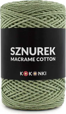 Produktbild von Makramee-Garn Baumwolle 2mm 200m Salbei Kokonki