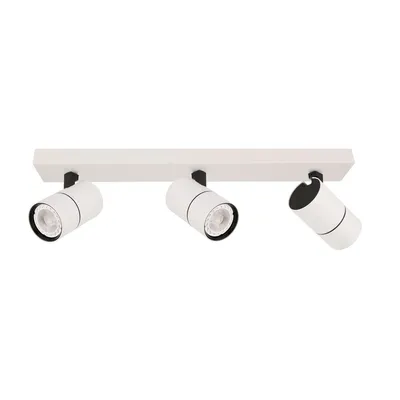 Image de Spot de plafond LACONI blanc et noir, 3xGU10x35W, métal, dimensions : 13 x 46,5 x 6,5 cm, IP20, Italux
