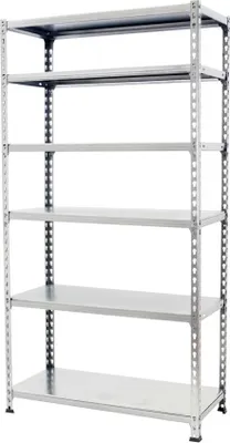 Produktbild von PROREGAL Schwerlastregal GIANT METAL SHARK | HxBxT 250x100x40cm | Fachlast 180kg | Verzinkt
