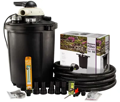 Produktbild von Velda Teich Druckfilter Set Clear Control 50 18W UVC 20000 L