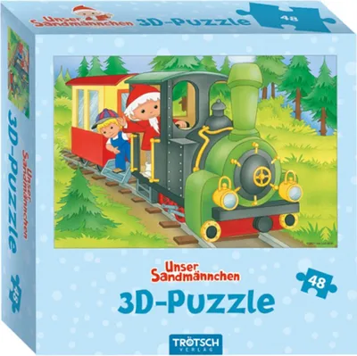 Produktbild von 3D Puzzle 48 Teile Unser Sandmännchen, Puzzlegröße: 25 x 17,5 cm