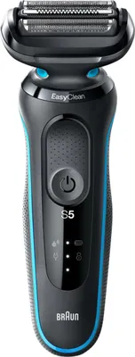 Obrázek produktu pro Braun Series 5 50-M4500cs, Planžetový holicí strojek, Černá, Modrá, Nerezová ocel, Knoflíky, LED, Baterie