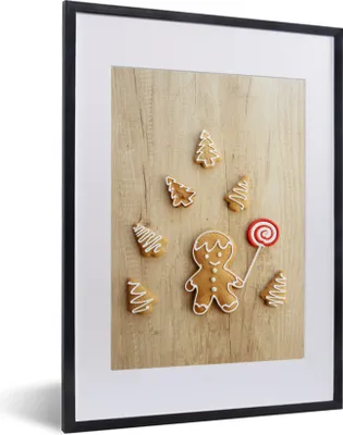 Produktbild von MuchoWow® MuchoWow® Gerahmtes Poster Weihnachten - Weihnachtsschmuck 30x40 cm - Poster mit zchwarzem Bilderrahmen - Wandposter Schlafzimmer