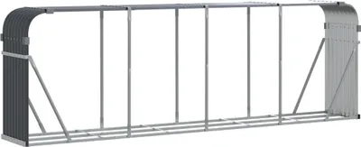 Image de vidaXL Abri pour bois de cheminée Anthracite 300x45x100 cm Acier galvanisé