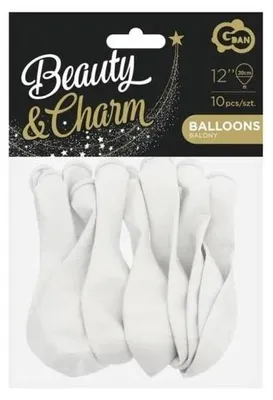 Produktbild von Beauty&Charm Pastellballons, weiß, 30 cm, 10 Stück – Godan
