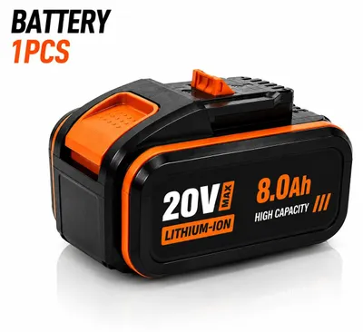 Image de Batterie de remplacement au lithium-ion - WA3553 - 20 V - 8 Ah - 1 pièce - Compatible avec les modèles WA3551, WA3572, WX390, WX176, WX166.4