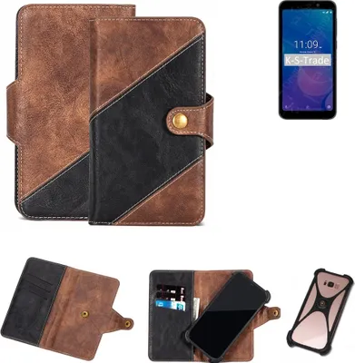 Produktbild von K-S-Trade Handy Hülle Schutz Hülle Schutzhülle Bookstyle Case kompatibel mit Meizu C9 Pro Handy Cover Hülle Schutztasche 1x