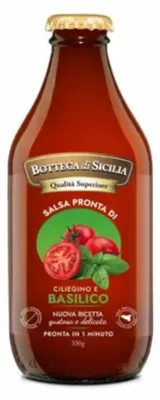 Produktbild von Salsa Pronta di Pomodorino Ciliegino e Basilico 330g - Bottega di Sicilia