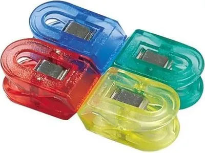 Produktbild von Briefklemmer Multi Clip Liliput 15x25mm VE=100 Stück Kristallfarben sortiert