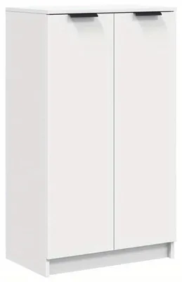 Produktbild von Schuhschrank, 59x35x100 cm, Holz, weiß, modernes Design mit offenen Fächern
