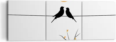 Produktbild von Bild auf Leinwand - Leinwandbild - 3 Teile - Bild Vögel Sonne - 120x40cm - Wand Bild - Wanddeko - Wandbilder - Leinwanddruck - Bilder - Wanddekoration - Leinwand bilder - Wandbild - CA120x40-4772
