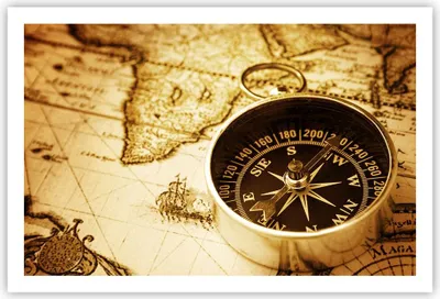 Produktbild von Poster - Poster ohne Rahmen - Kompass alt reisen Reise - 91,5x61 cm - Wand Bild - Wanddeko - Wandbilder - Kunstposter - Wandposter - Bilder - Kunstdruck - Wanddekoration - Wandbild - P2XAA91x61-2103
