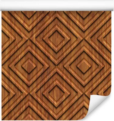 Produktbild von 10m VLIES TAPETE Rolle Holzoptik Geometrie Retro XXL