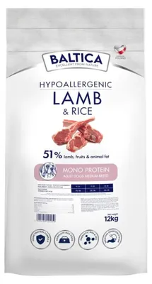 Produktbild von BALTICA NUTRACEUTIC Hypoallergenes Trockenfutter für Hunde mit Lamm und Reis, 12 kg