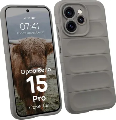 Produktbild von Robuste Handyhülle für Oppo Reno 15 Pro, Bizon Case Tur, Hellgrau