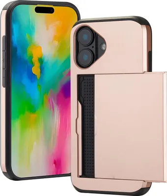 Immagine prodotto di imoshion Cover posteriore con scomparto per carte iPhone 16 - Oro rosa