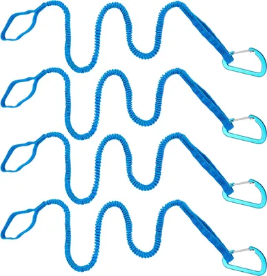 Produktbild von 1/2/4 Stück Kajakpaddel-Leine, elastisches Bungee-Gurt-Lanyard-Seil, leichte Kajak-Ruten-Leine für Bootfahren, Angeln, Rafting, Kanufahren