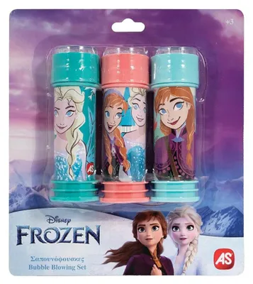Obrázek produktu pro Sada na výrobu mýdlových bublin AS Disney Frozen, 3 tubičky, vhodné od 3 let