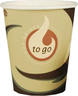 Produktbild von 50 Trinkbecher, Pappe "To Go" 0,2 l Ø 8 cm · 9,1 cm
