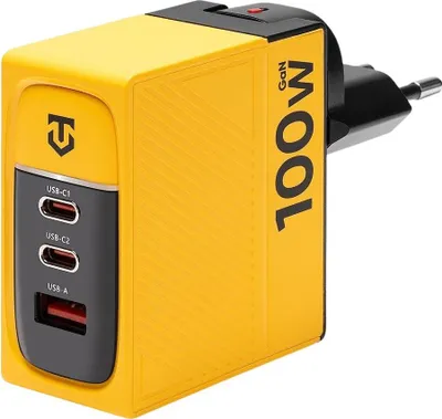 Zdjęcie produktu dla Taktyczny zasilacz GaN USB-C 100W + USB 60W, czarny/ty