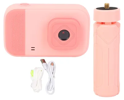 Image de Appareil photo numérique 1080p avec écran 2,4 pouces, 48 MP, zoom 4x, stabilisateur d'image, éclairage d'appoint intégré, rechargeable, portable, 32 Go